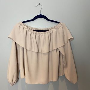 Aritzia Lilac Off the Shoulder Blouse - Size SMALL